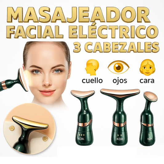 💎 Beneficios Destacados
✔ Ayuda a reafirmar la piel del rostro y cuello.
✔ Favorece una apariencia más tersa y luminosa.
✔ Contribuye a mejorar la absorción de sérums y cremas faciales.
✔ Ayuda a reducir visualmente los signos de fatiga.
✔ Ideal para complementar rutinas anti edad y de cuidado facial.
✔ Diseño ergonómico para rostro, cuello, frente y contorno de ojos.
✔ Compacto, ligero y fácil de llevar a cualquier lugar.
✔ Uso cómodo y práctico desde casa.