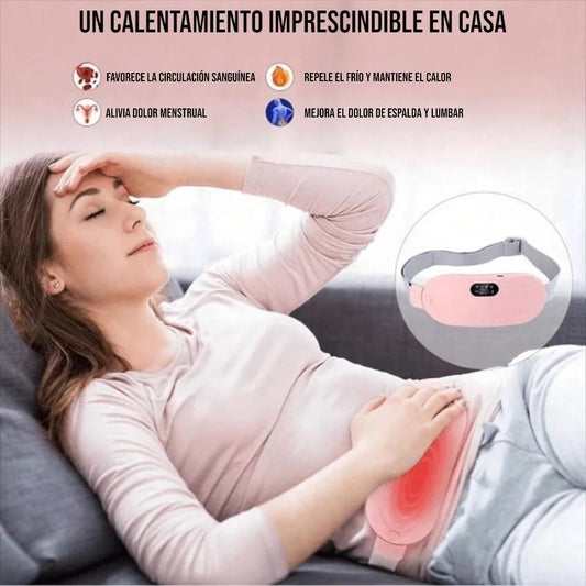 Alivia los cólicos menstruales de forma rápida y efectiva.

✔ Reduce el dolor lumbar y la tensión muscular.

✔ Calentamiento inteligente en solo 3 segundos.

✔ 3 niveles de temperatura ajustables: 50°C, 55°C y 60°C.

✔ 4 modos de vibración para un masaje relajante y personalizado.

✔ Diseño inalámbrico y portátil para usar en casa, oficina, universidad o durante viajes.

✔ Batería recargable de larga duración mediante USB Tipo C.

✔ Material suave con forro de felpa para mayor comodidad.

✔ Ligero, ergonómi